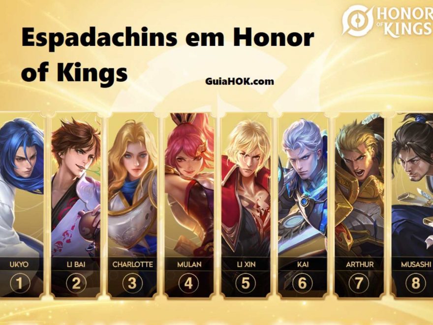 Os melhores espadachins em Honor of Kings (HOK)
